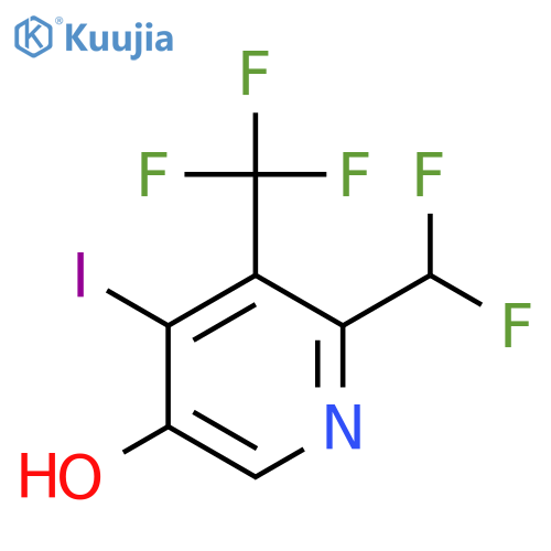 2-(Difluoromethyl)-5-hydroxy-4-iodo-3-(trifluoromethyl)pyridine structure