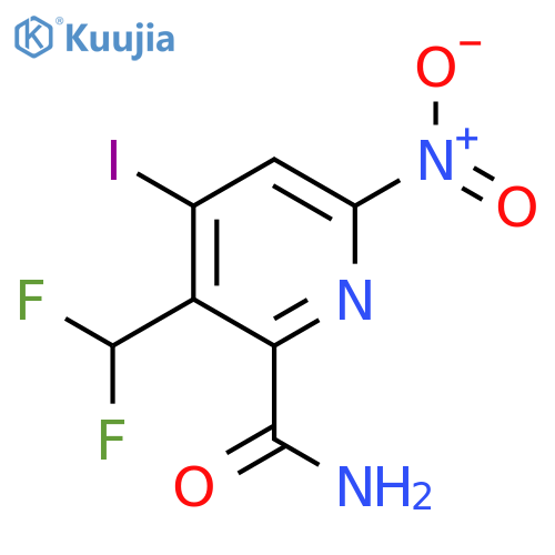 3-(Difluoromethyl)-4-iodo-6-nitropyridine-2-carboxamide structure