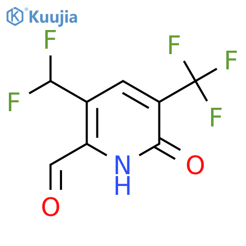 5-(Difluoromethyl)-2-hydroxy-3-(trifluoromethyl)pyridine-6-carboxaldehyde structure