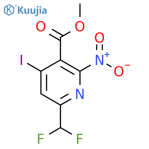 Methyl 6-(difluoromethyl)-4-iodo-2-nitropyridine-3-carboxylate structure