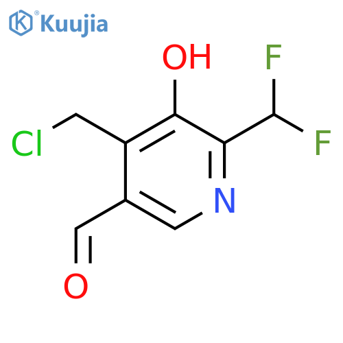 4-(Chloromethyl)-2-(difluoromethyl)-3-hydroxypyridine-5-carboxaldehyde structure