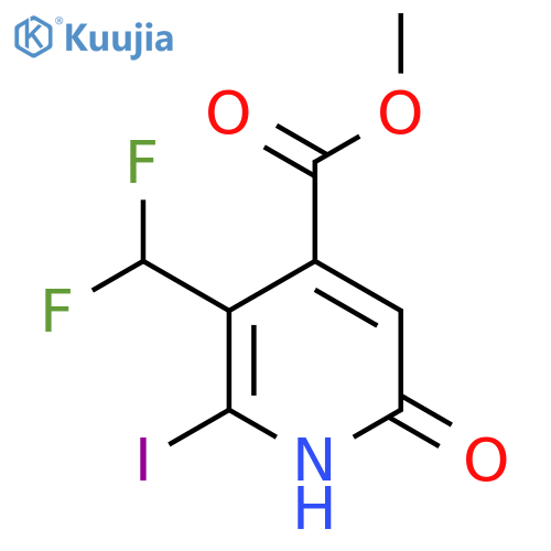 Methyl 3-(difluoromethyl)-6-hydroxy-2-iodopyridine-4-carboxylate structure