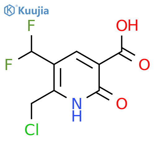 2-(Chloromethyl)-3-(difluoromethyl)-6-hydroxypyridine-5-carboxylic acid structure