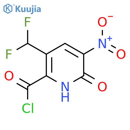 5-(Difluoromethyl)-2-hydroxy-3-nitropyridine-6-carbonyl chloride structure