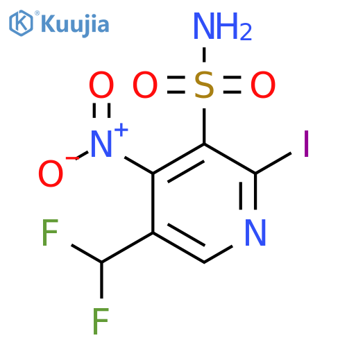 5-(Difluoromethyl)-2-iodo-4-nitropyridine-3-sulfonamide structure