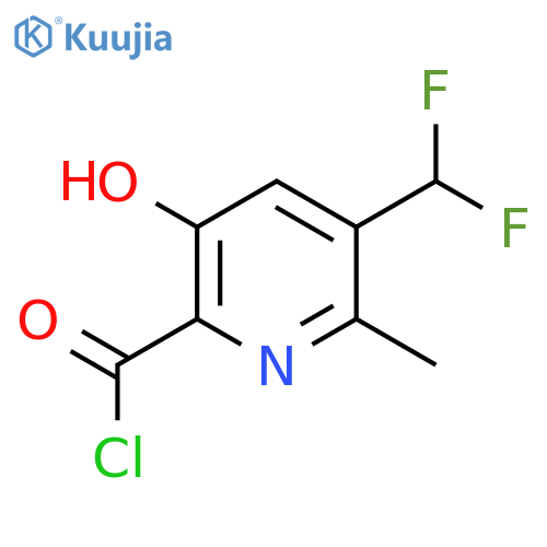 3-(Difluoromethyl)-5-hydroxy-2-methylpyridine-6-carbonyl chloride structure