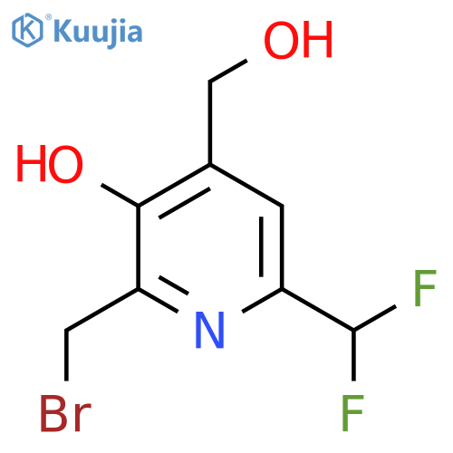 2-(Bromomethyl)-6-(difluoromethyl)-3-hydroxypyridine-4-methanol structure