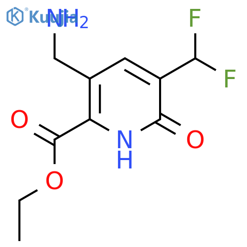 Ethyl 3-(aminomethyl)-5-(difluoromethyl)-6-hydroxypyridine-2-carboxylate structure