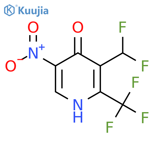 3-(Difluoromethyl)-4-hydroxy-5-nitro-2-(trifluoromethyl)pyridine structure