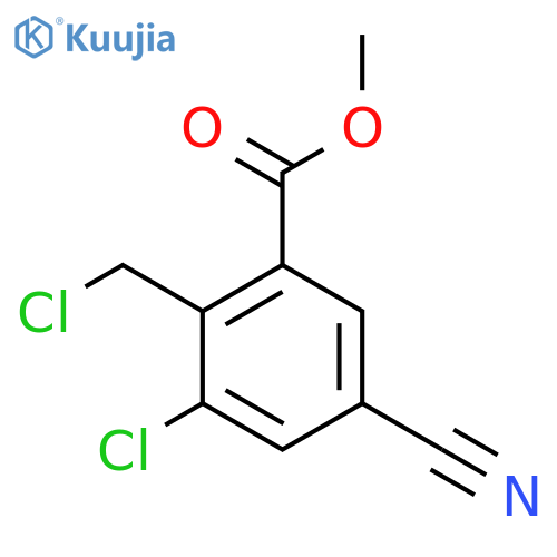 Methyl 3-chloro-2-chloromethyl-5-cyanobenzoate structure