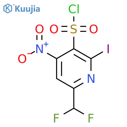 6-(Difluoromethyl)-2-iodo-4-nitropyridine-3-sulfonyl chloride structure