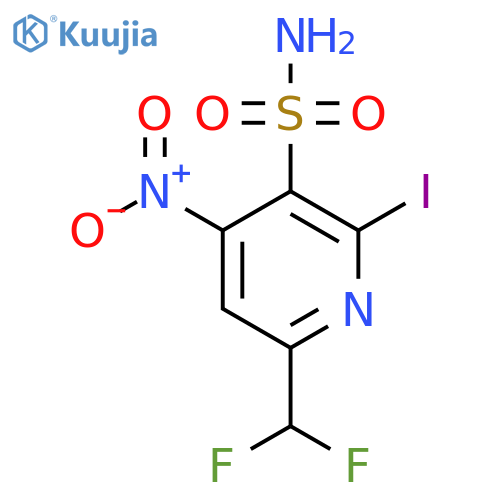 6-(Difluoromethyl)-2-iodo-4-nitropyridine-3-sulfonamide structure