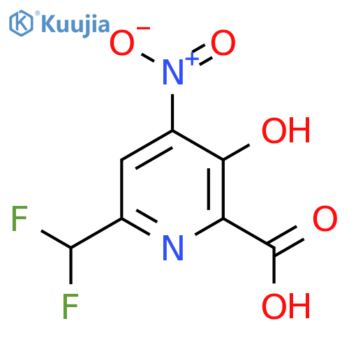6-(Difluoromethyl)-3-hydroxy-4-nitropyridine-2-carboxylic acid structure