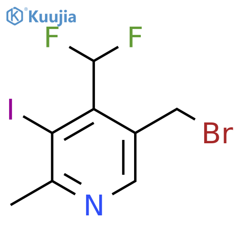 5-(Bromomethyl)-4-(difluoromethyl)-3-iodo-2-methylpyridine structure