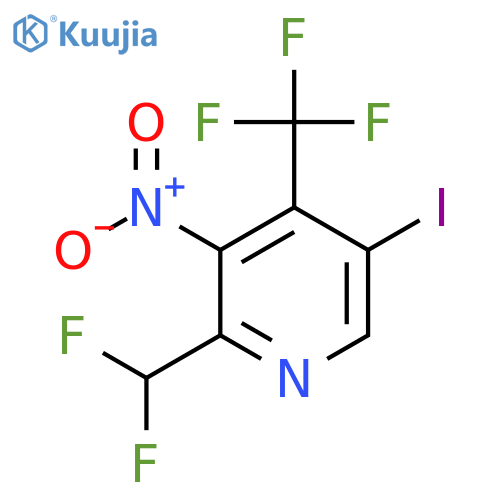 2-(Difluoromethyl)-5-iodo-3-nitro-4-(trifluoromethyl)pyridine structure