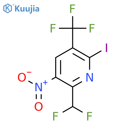 2-(Difluoromethyl)-6-iodo-3-nitro-5-(trifluoromethyl)pyridine structure