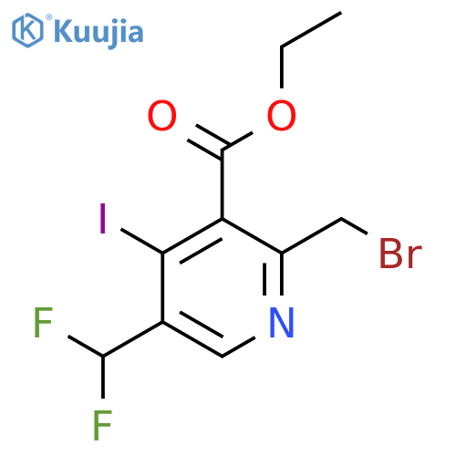 Ethyl 2-(bromomethyl)-5-(difluoromethyl)-4-iodopyridine-3-carboxylate structure