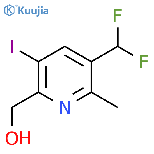 3-(Difluoromethyl)-5-iodo-2-methylpyridine-6-methanol structure