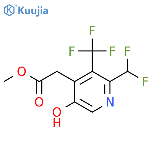 Methyl 2-(difluoromethyl)-5-hydroxy-3-(trifluoromethyl)pyridine-4-acetate structure
