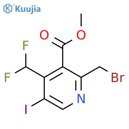 Methyl 2-(bromomethyl)-4-(difluoromethyl)-5-iodopyridine-3-carboxylate structure