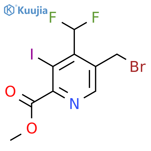 Methyl 5-(bromomethyl)-4-(difluoromethyl)-3-iodopyridine-2-carboxylate structure