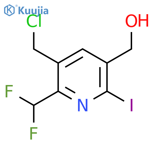 3-(Chloromethyl)-2-(difluoromethyl)-6-iodopyridine-5-methanol structure