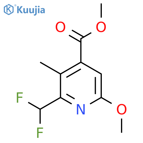 Methyl 2-(difluoromethyl)-6-methoxy-3-methylpyridine-4-carboxylate structure