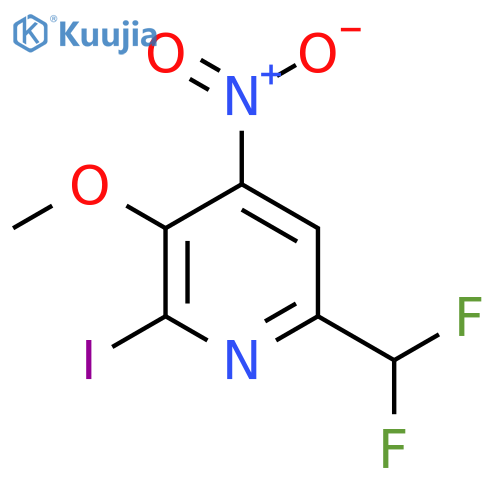 6-(Difluoromethyl)-2-iodo-3-methoxy-4-nitropyridine structure