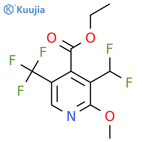 Ethyl 3-(difluoromethyl)-2-methoxy-5-(trifluoromethyl)pyridine-4-carboxylate structure