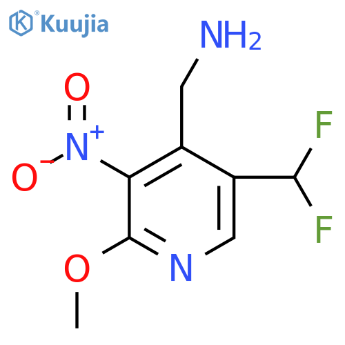 4-(Aminomethyl)-5-(difluoromethyl)-2-methoxy-3-nitropyridine structure