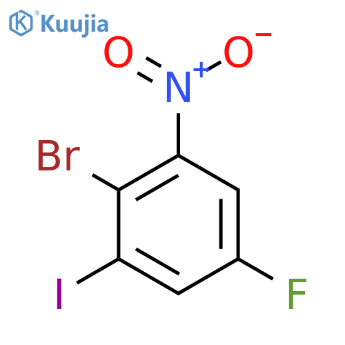 1-Bromo-4-fluoro-2-iodo-6-nitrobenzene structure