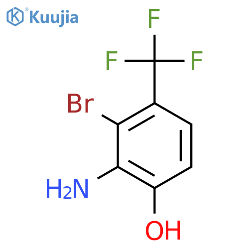 2-Bromo-6-hydroxy-3-(trifluoromethyl)aniline structure
