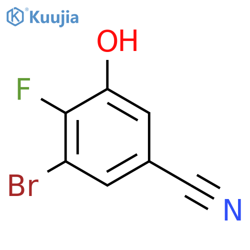 3-Bromo-4-fluoro-5-hydroxybenzonitrile structure