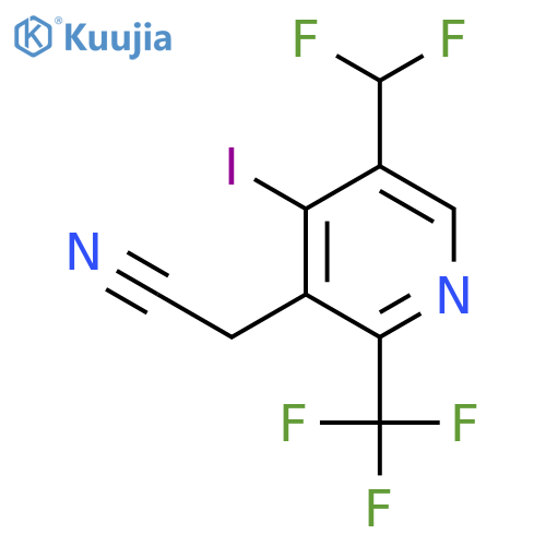 5-(Difluoromethyl)-4-iodo-2-(trifluoromethyl)pyridine-3-acetonitrile structure