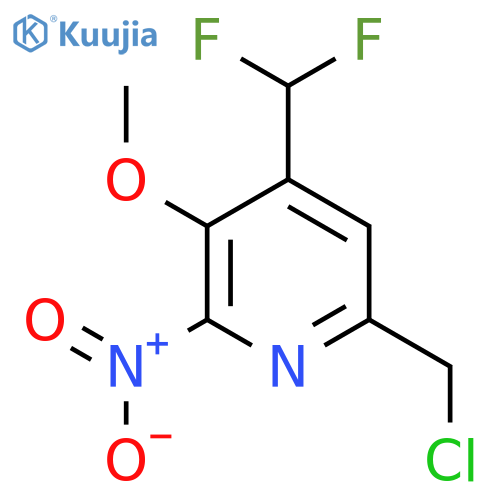 6-(Chloromethyl)-4-(difluoromethyl)-3-methoxy-2-nitropyridine structure