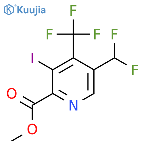 Methyl 5-(difluoromethyl)-3-iodo-4-(trifluoromethyl)pyridine-2-carboxylate structure