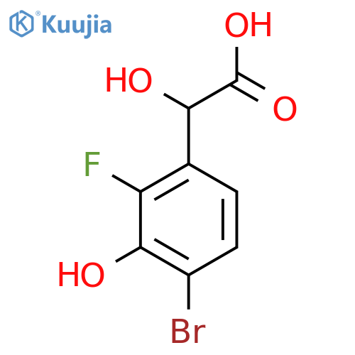 4-Bromo-2-fluoro-3-hydroxymandelic acid structure