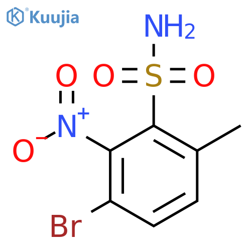 3-Bromo-6-methyl-2-nitrobenzenesulfonamide structure