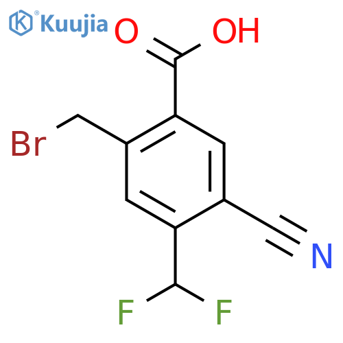 2-Bromomethyl-5-cyano-4-(difluoromethyl)benzoic acid structure