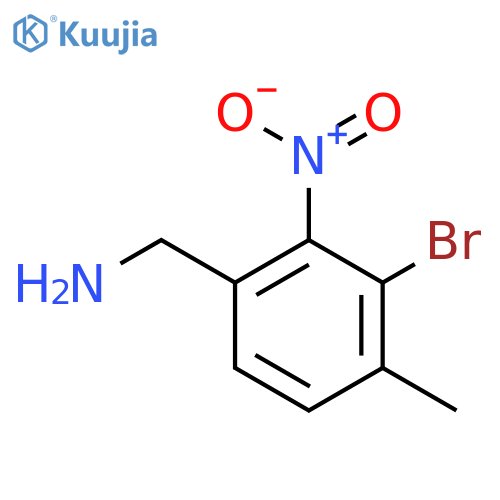 3-Bromo-4-methyl-2-nitrobenzylamine structure