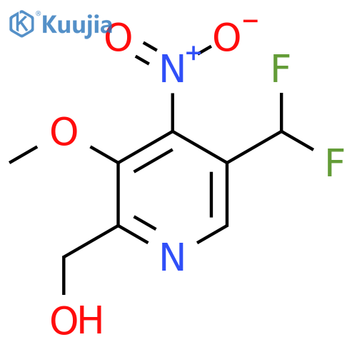 5-(Difluoromethyl)-3-methoxy-4-nitropyridine-2-methanol structure