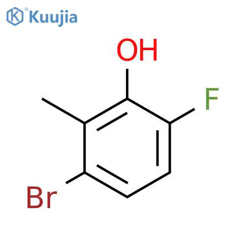 3-Bromo-6-fluoro-2-methylphenol structure