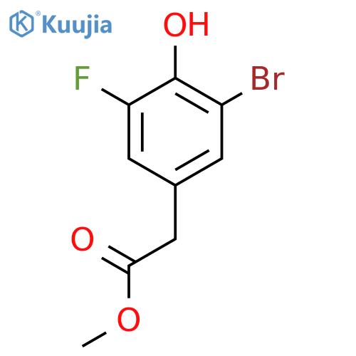 Methyl 3-bromo-5-fluoro-4-hydroxyphenylacetate structure