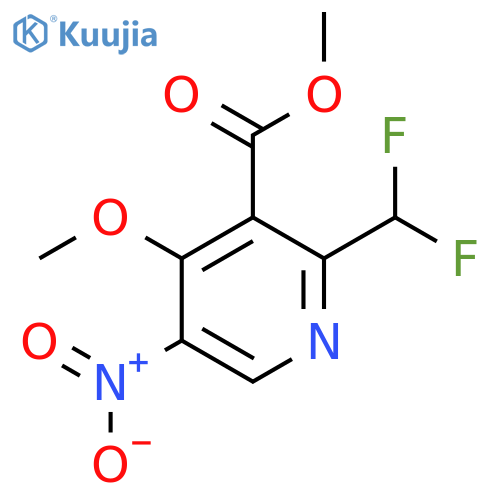 Methyl 2-(difluoromethyl)-4-methoxy-5-nitropyridine-3-carboxylate structure