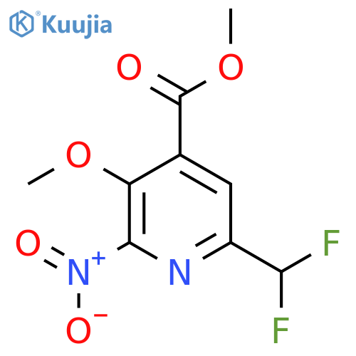 Methyl 6-(difluoromethyl)-3-methoxy-2-nitropyridine-4-carboxylate structure