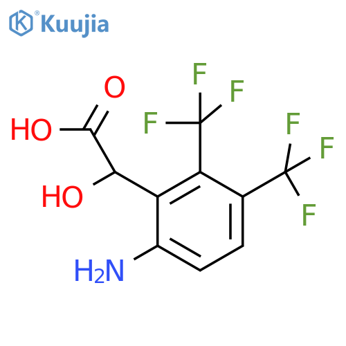 6-Amino-2,3-bis(trifluoromethyl)mandelic acid structure