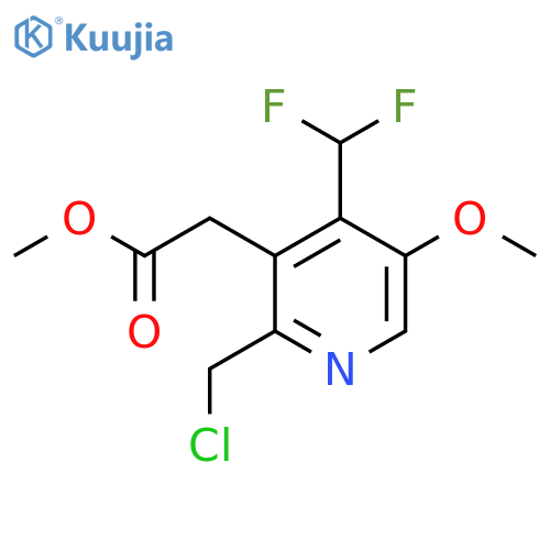 Methyl 2-(chloromethyl)-4-(difluoromethyl)-5-methoxypyridine-3-acetate structure