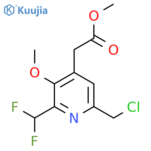 Methyl 6-(chloromethyl)-2-(difluoromethyl)-3-methoxypyridine-4-acetate structure
