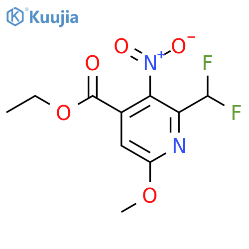 Ethyl 2-(difluoromethyl)-6-methoxy-3-nitropyridine-4-carboxylate structure