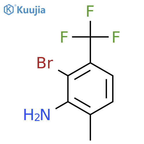 2-Bromo-6-methyl-3-(trifluoromethyl)aniline structure